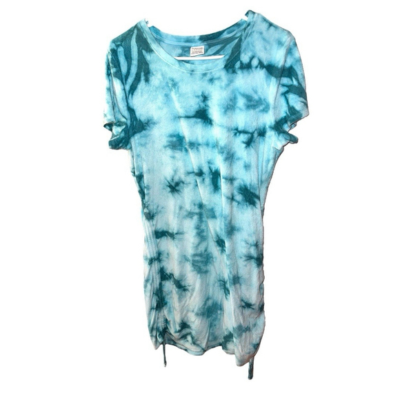 Victoria’s Secret PINK Blue Tie Dye Terry Cloth Side-Cinch Dress XL - Picture 5 of 13